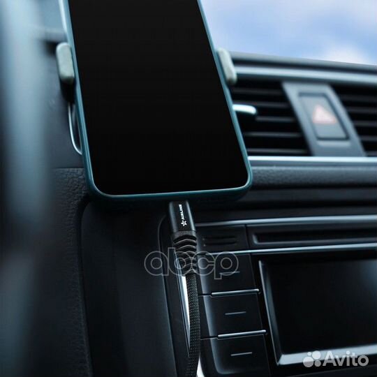 Кабель USB - micro USB 1м, черный нейлоновый