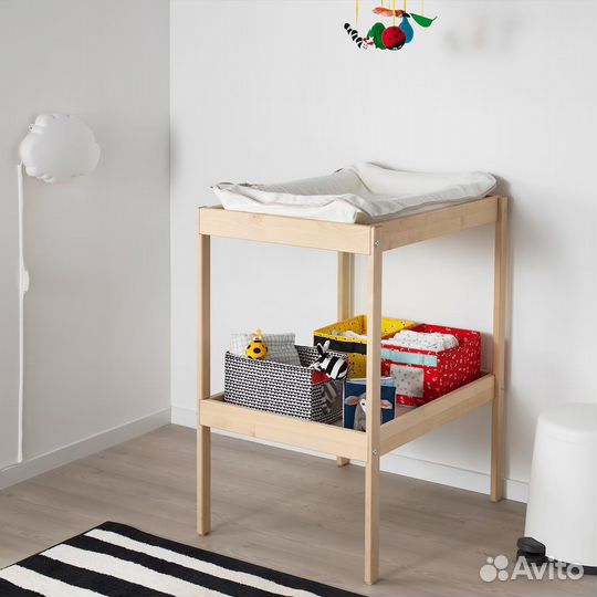 Пеленальный стол, бук/белый сниглар IKEA
