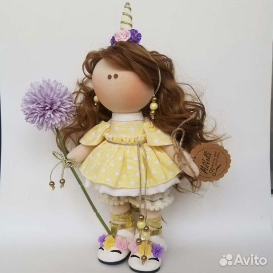 Интерьерная Кукла ручной работы Единорог