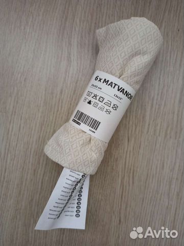 6 салфеток IKEA 33х33 см 100 хлопок новые