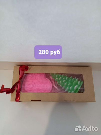 Сувениры, подарки на новый год из мыла, елка