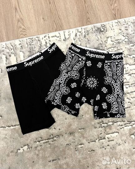 Трусы Supreme hanes boxer briefs