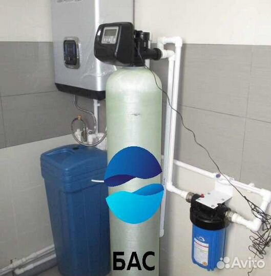 Очистка воды из скважины для коттеджа умягчения