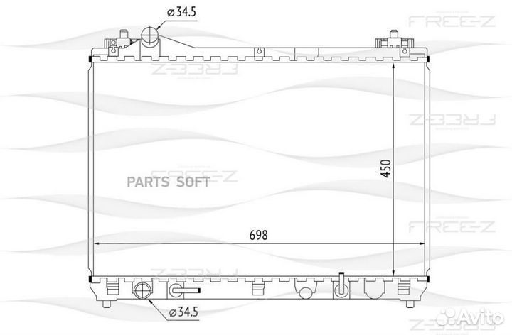Радиатор охлаждения suzuki Grand vitara 05- 177006