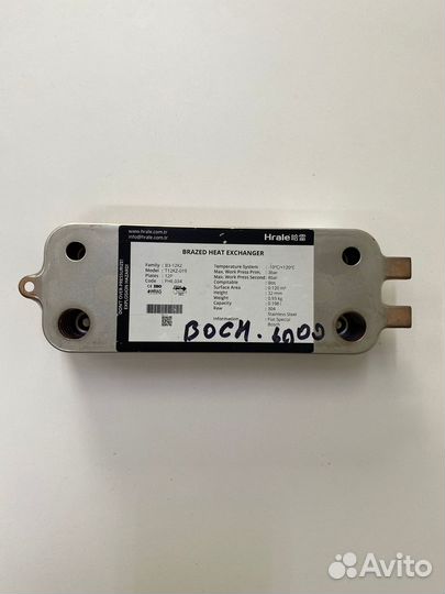 Теплообменник гвс «Bosch Gaz 6000 W» 12 пластин