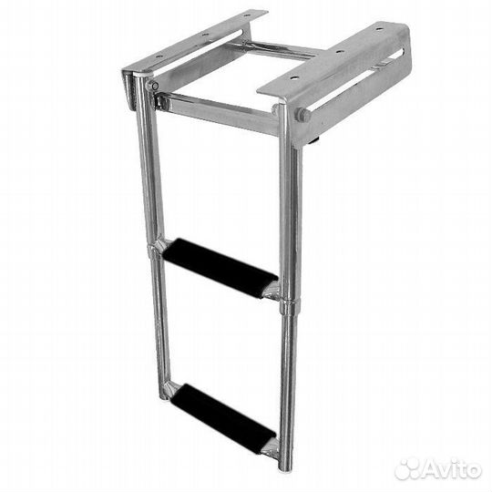 Трап телескопический выдвижной, 2 черных ступени