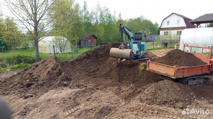 Услуги мини эксковатора,мини думпера