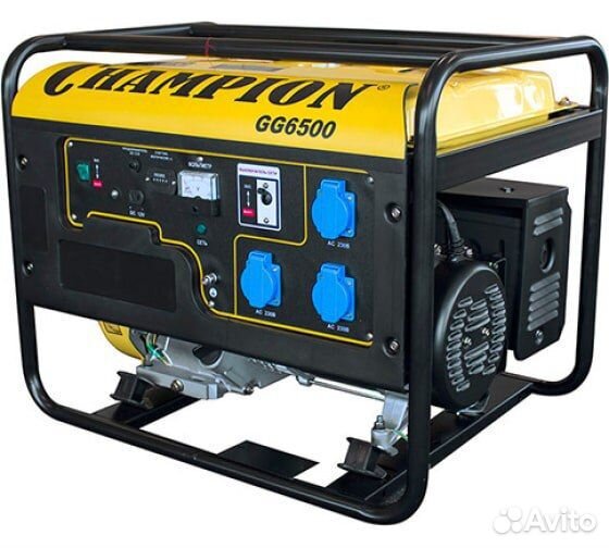Генератор бензиновый 5 квт champion GG6500