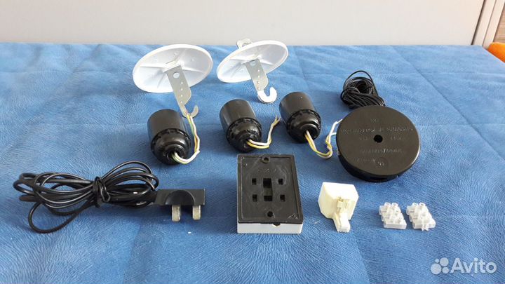 Тел розетка, вилка, провод, патрон Е27,клеммы