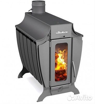 Печь отопительная по Stoker 150-G со стеклом Ермак