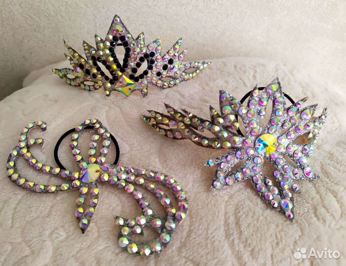 Украшение на пучок для художественной гимнастики