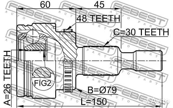Шрус наружный 26x79x30 (mercedes benz ML-class 163