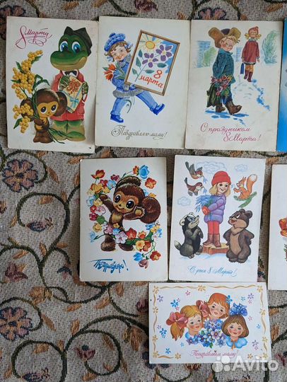 Советские открытки с 8 марта