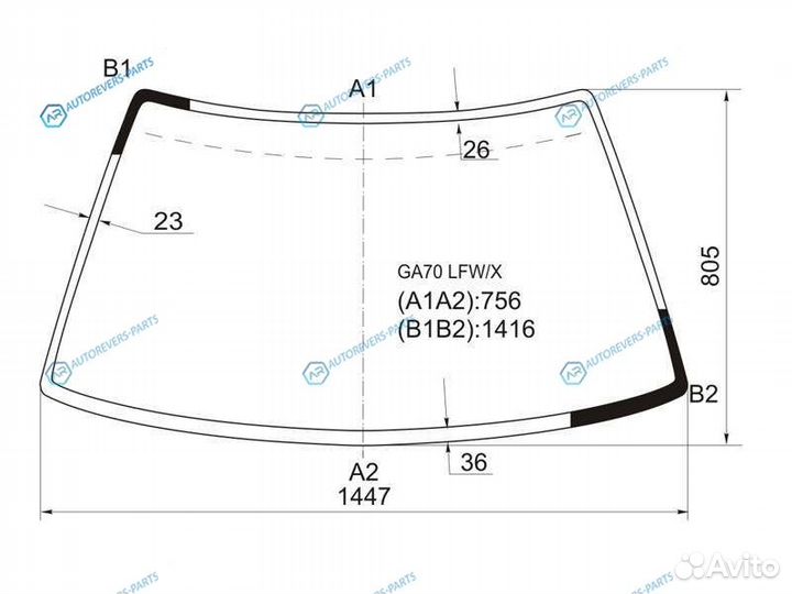 GA70 lfwx Стекло лобовое toyota supra 3000GT GA70T