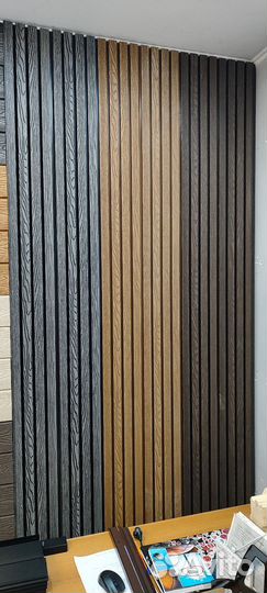 Фасадные реечные панели из дпк 3Д