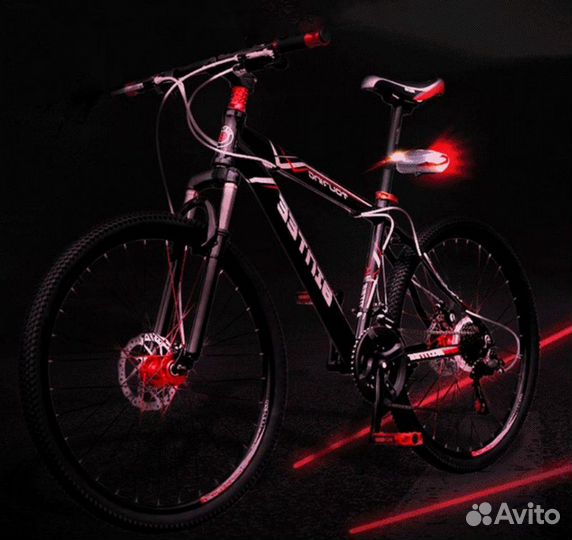 Лазерный фонарь велосипеда задний новый