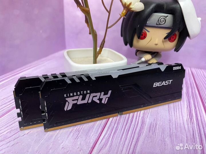 DDR4 Kingston Fury Beast Black RGB 16 Gb (2x8)