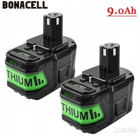 Аккумулятор 18 В Li-ion 9 Ач для Ryobi One+