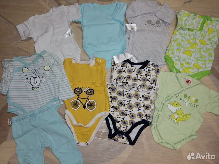 Вещи пакетом для новорожденного мальчика 56-62
