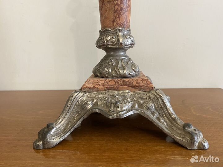 Французский Подствечник из шпиатра и природ камня