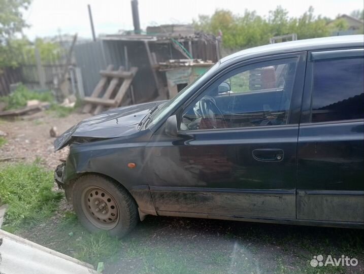 Hyundai Accent 1.5 МТ, 2005, битый, 170 000 км