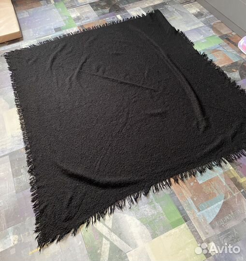 Шарф платок черный очень теплый