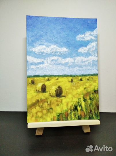 Картина маслом Пейзаж Поле