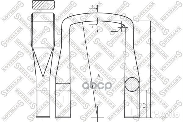 84-64201-SX стремянка 81xM20x1.5x422-U MB MK/N