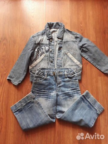 Джинсовый костюм для мальчика 110