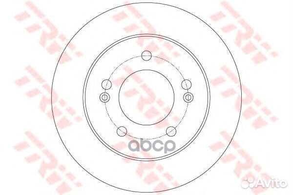 Диск тормозной df6144 TRW