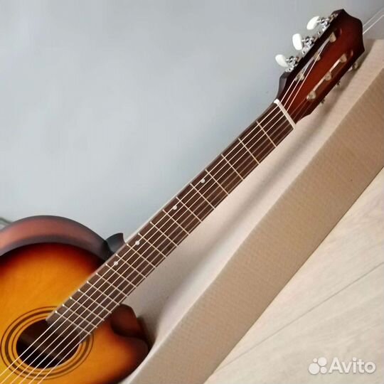 Гитара новая акустическая широкий гриф