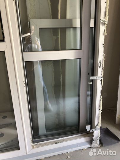 Балконный блок с дверью бу
