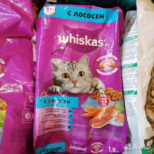 Сухой корм для кошек вискас 4 пачки