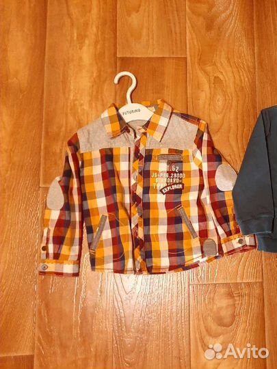 Джинсы, свитер, рубашка, бомбер 92-98