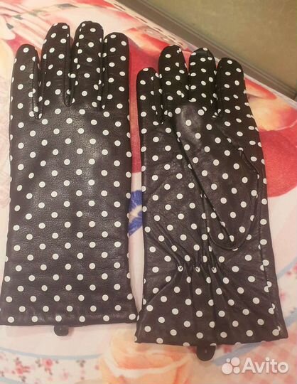 Перчатки женские кожаные новые