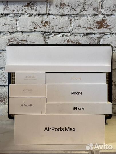 Коробки Apple iPhone, Airpods, Watch, Keyboard