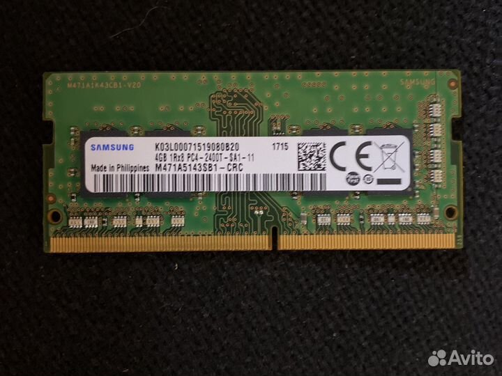 Оперативная память 2400 T, DDR4 - 4 gb samsung