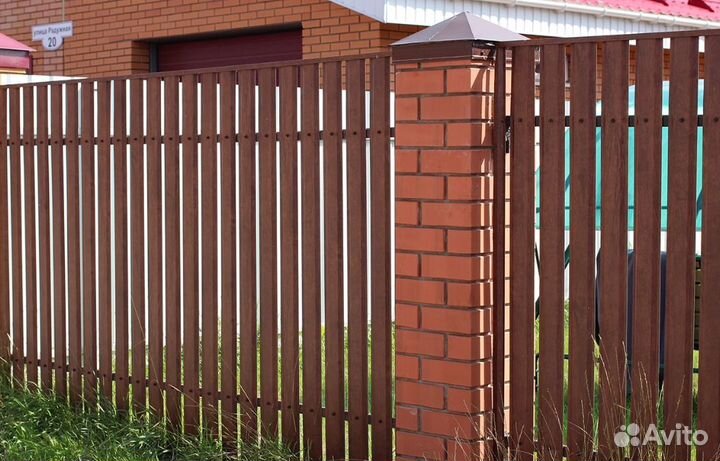 Забор из евроштакетника под ключ под ключ