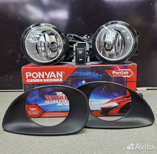 Туманки Toyota Vitz 90 05-07 установочный комплект