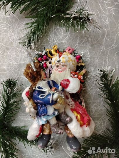 Ватные елочные игрушки