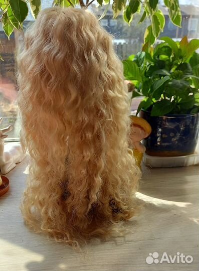 Парик для куклы. Окружность 28-36 см