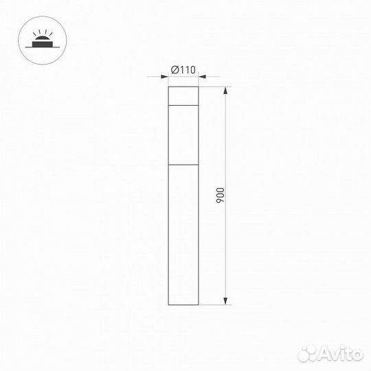 Наземный низкий светильник Arlight LGD-stem 046613