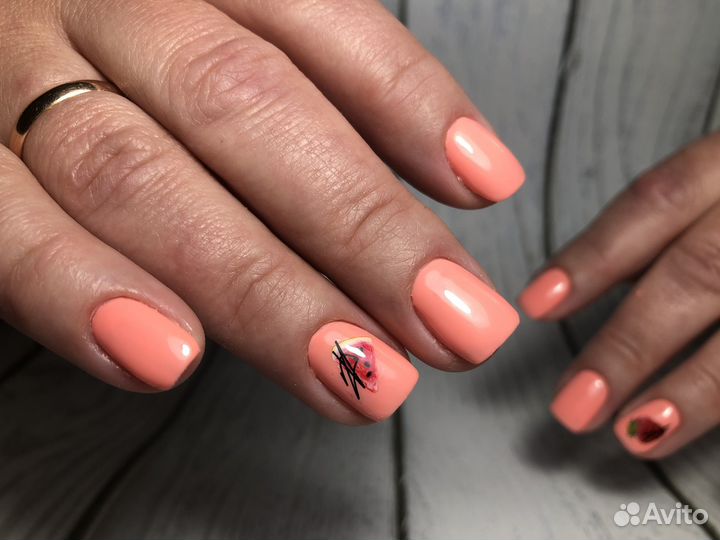 Маникюр с покрытием гель лак
