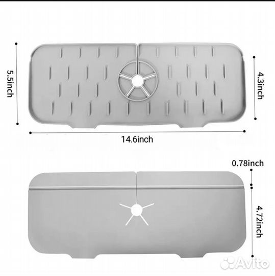 Силиконовый коврик для раковины