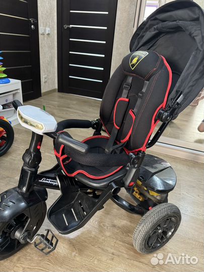 Велосипед 3-х колесный lamborghini с ручкой