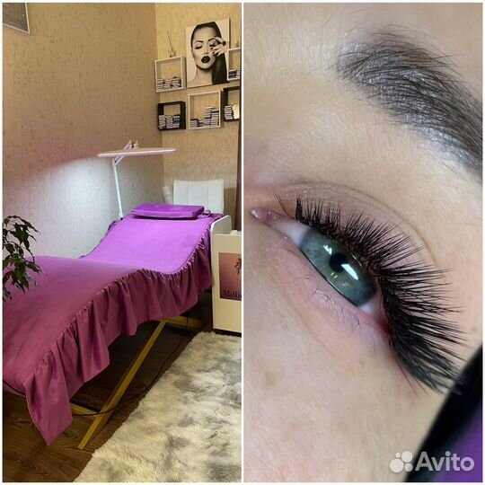 Наращивание ресниц и оформление бровей