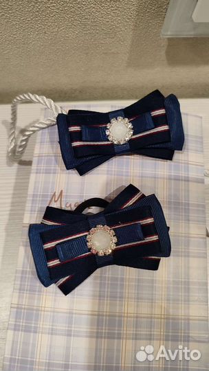 Школьные бантики, броши, резинки, галстуки