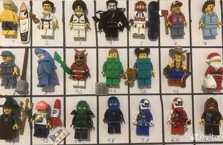 Минифигурки Лего самых разных серий обн 24.06