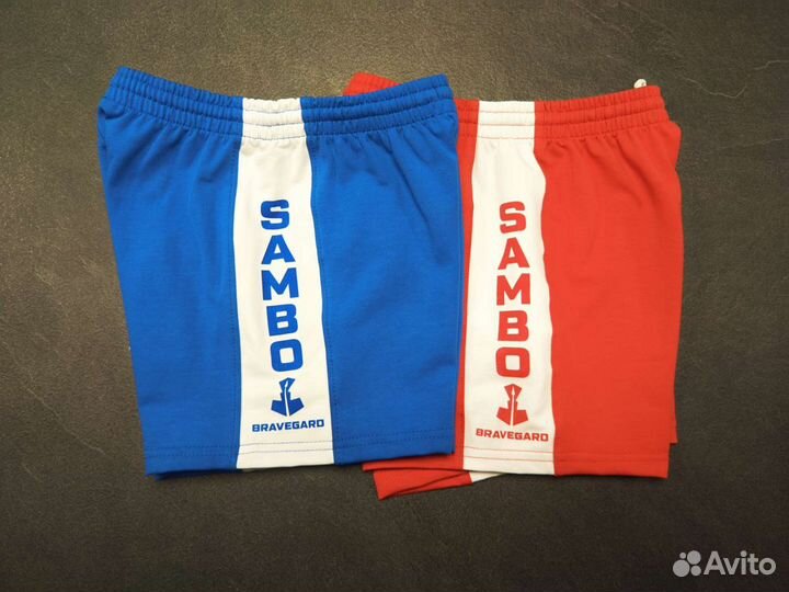 Шорты для самбо bravegard, красные/синие