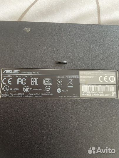 Ноутбук asus x553m